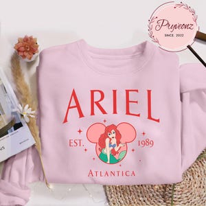 Shirt prinses Ariel Est 1989 Atlantica, shirt The Little Mermaid Groups, shirt prinses Ariel, cadeau Magic Kingdom