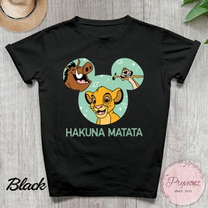 Lion King Simba And Timon Hakuna Matata Shirt Vintage Lion King Magic Kingdom Gift Family Animal Kingdom Tee