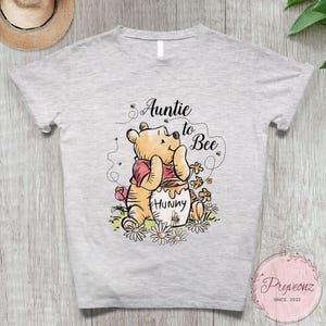 Camiseta personalizada do Ursinho Pooh, tia para abelha, mamãe, papai para abelha, mamãe para abelha, presente do Magic Kingdom
