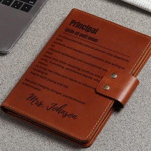 Personalized Principal Journal, Principal Gifts, Principal Appreciation Gift, Thank You Gift, Leather Personalized Journal, Engraved Journal