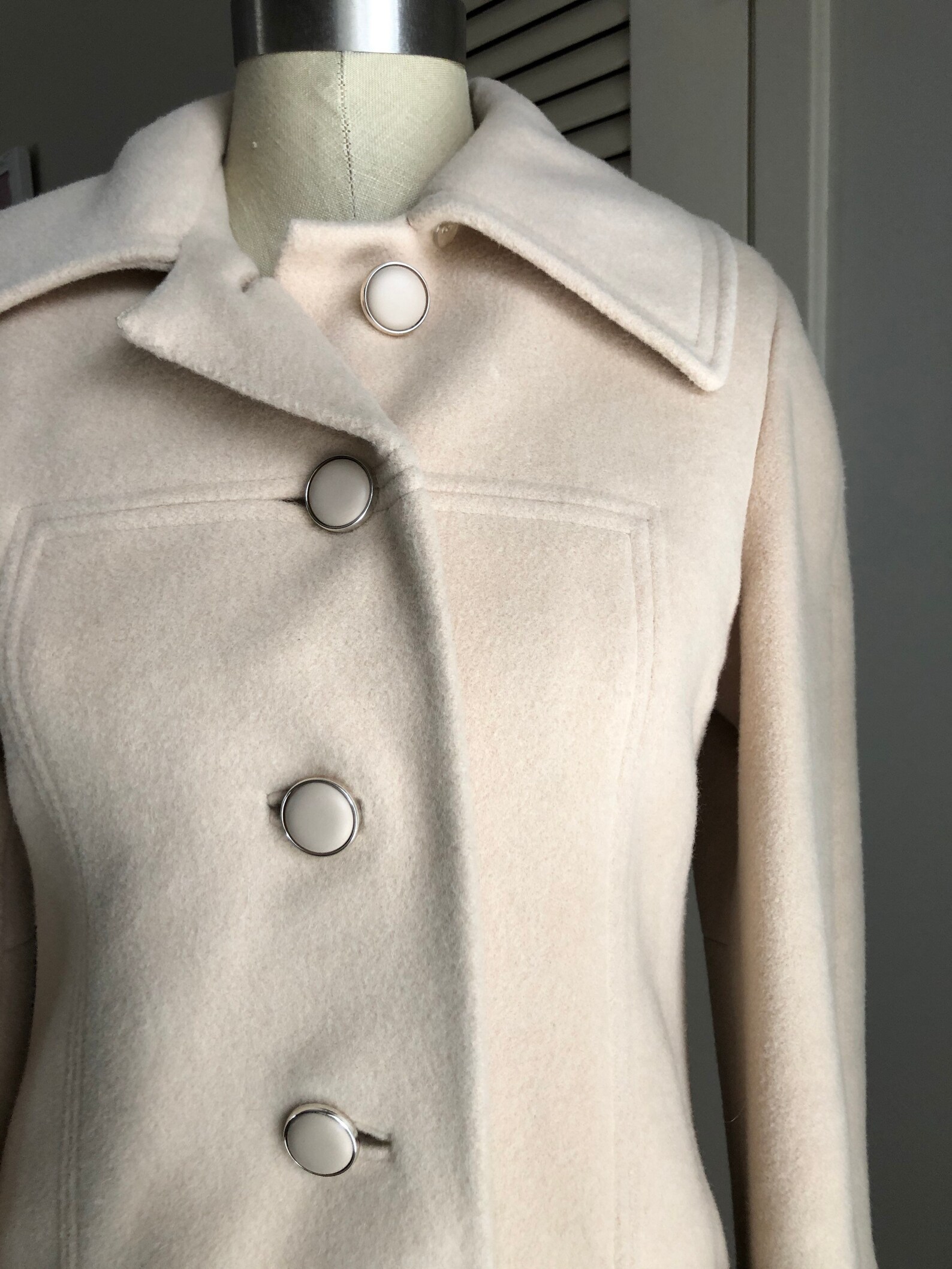 Cream Cashmere Coat Etsy