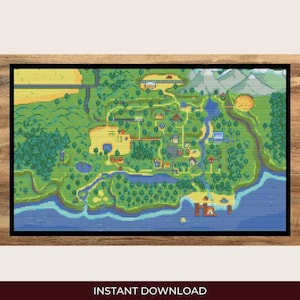 Kruissteekpatroon Stardew Valley-kaart