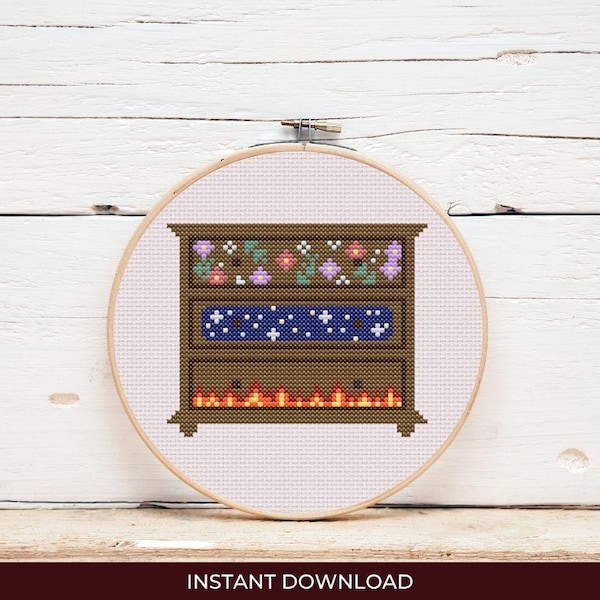 Three Sisters Dresser Cross Stitch Pattern