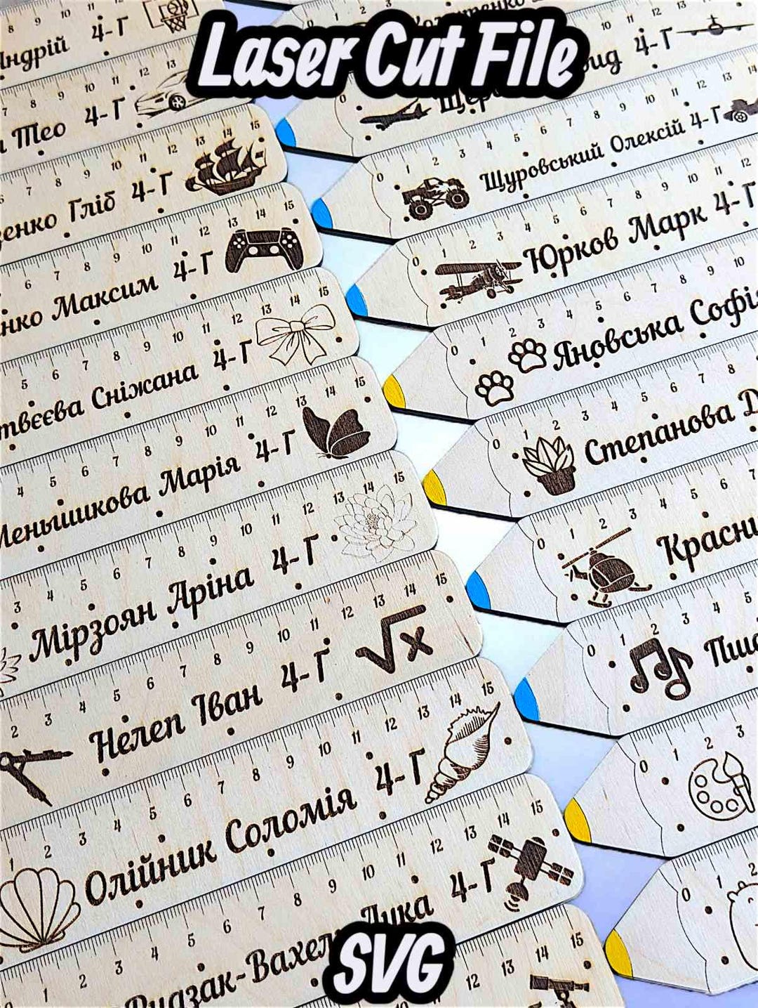 Ruler Bundle SVG: Laser Cut Files for Glowforge, Xtool, Lightburn ...