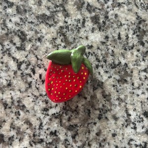 Cute Handmade Clay Strawberry Fridge Magnet