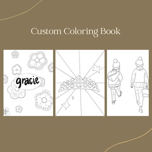 Individuelles Malbuch, individuelles Foto zum Zeichnen, Muttertagsgeschenk, Geburtstagsgeschenk, personalisiertes Geschenk für Kinder