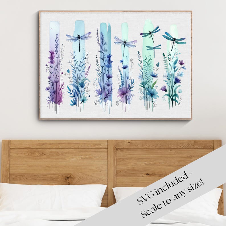 dragonflies png floral watercolor brushstroke png design watercolor dragonfly floral purple teal brushstroke png for shirt png for pillow png for mug brush stroke png svg