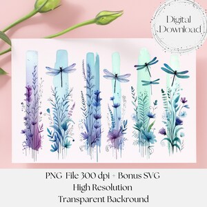 dragonflies png floral watercolor brushstroke png design watercolor dragonfly floral purple teal brushstroke png for shirt png for pillow png for mug brush stroke png svg
