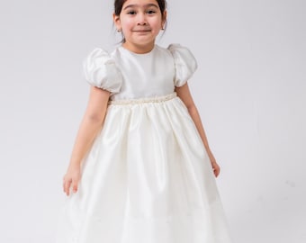 White Puff Sleeve Dress