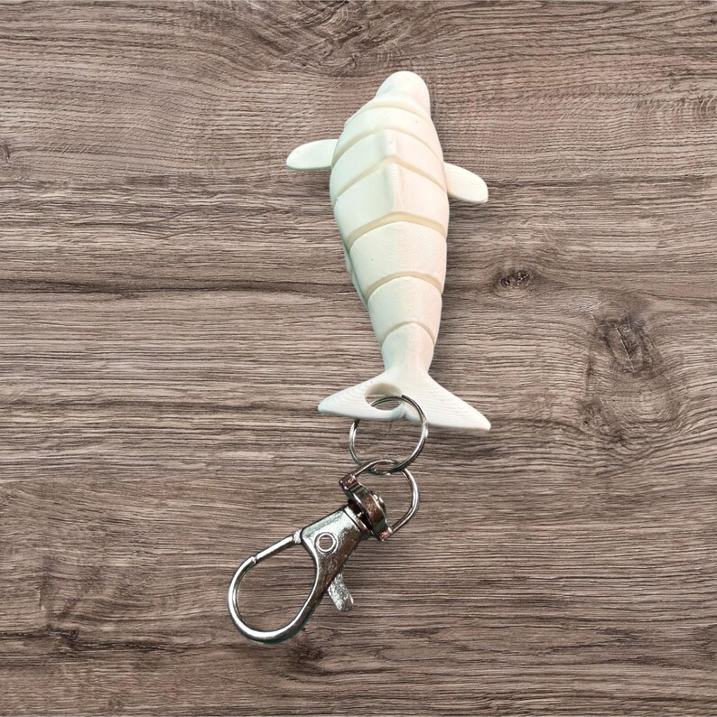 3D Printed Beluga Whale Keychain: Eco-friendly Backpack Charm - Etsy