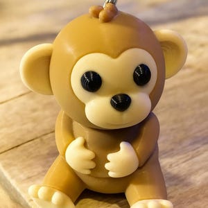 3D Printed Articulated Monkey Keychain: PLA Fidget Toy