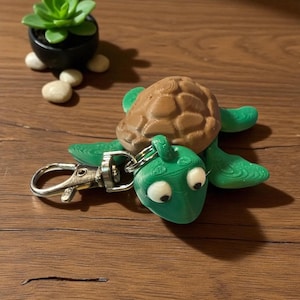 Articulating Turtle Keychain: 3D Printed Fidget Toy Bag Charm