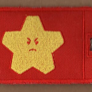 Angry Star Embroidered Luggage Tag