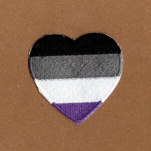 Asexual Flag Patch Heart