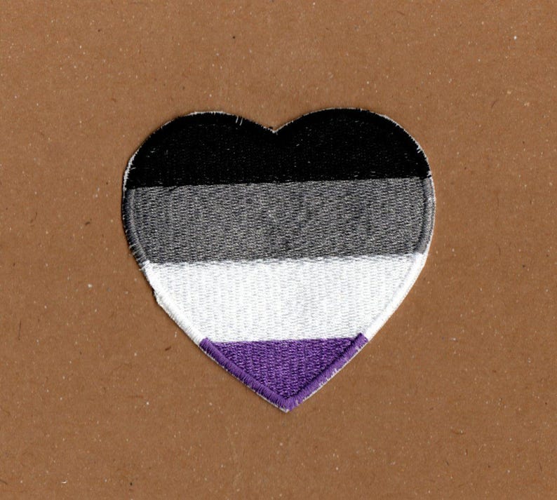Asexual Flag Patch Heart