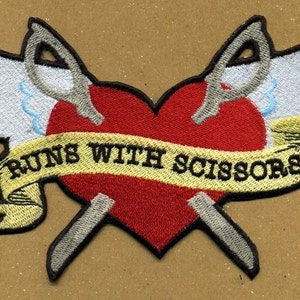 Loopt met schaar patch