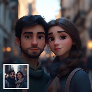 Custom Cartoon Portrait - Disney-Inspired Illustration of You!