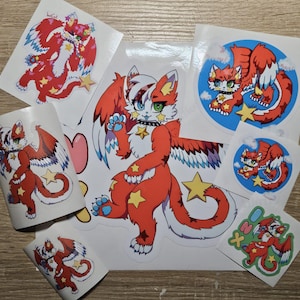 Different Kemono Furry stickers of Inx!