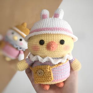 Plush Country Chicken Crochet Pattern – Cute Amigurumi Farm Animal Toy, Easy DIY Stuffed Chicken PDF for Beginners, Handmade Gift Idea