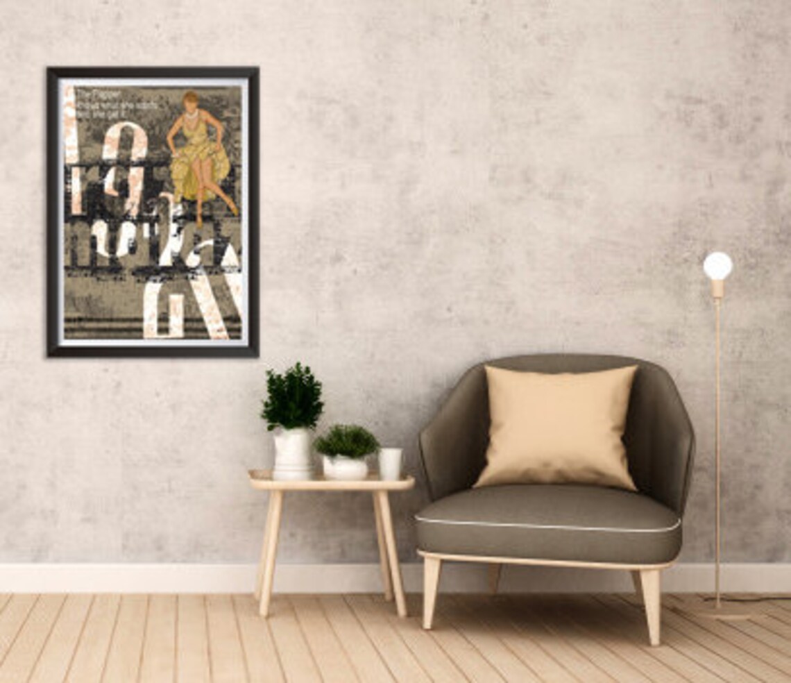Great Gatsby Art Print Vintage Art Poster Large Wall Art Home Etsy