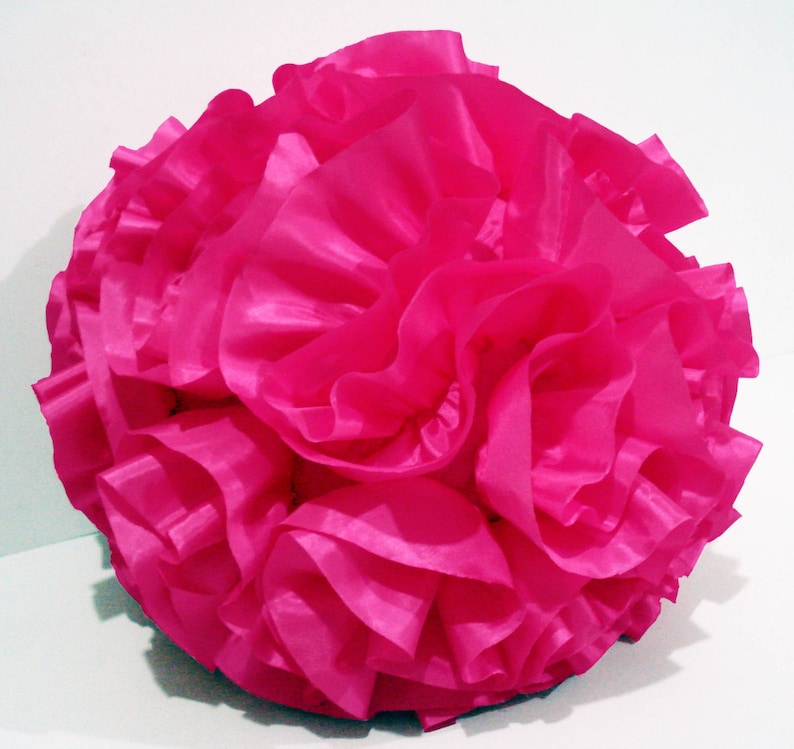 Pink Pillow-Decorative Throw Pillow-Round Cushion-Ruffle | Etsy