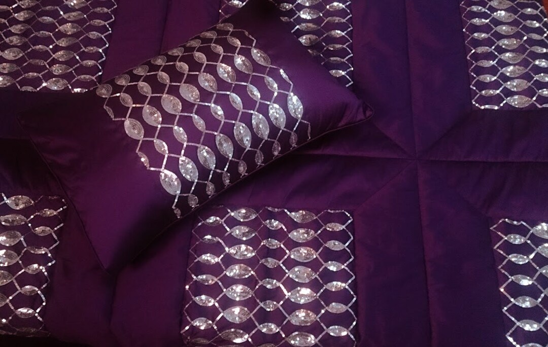 Modern Bedding Setpurple Quiltking Size Comforter Setthe Bedding