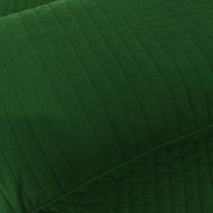 Emerald Queen Size Patchwork Striped Quilted Bedspread | Christmas Quilted Bedspreads | Includes 2 King Pillow Shams | 100% Cotton