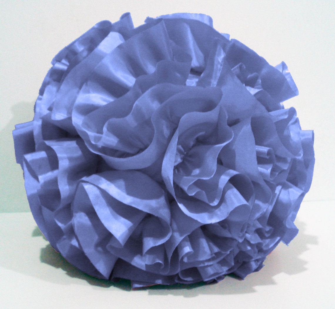 Baby Lilac Ruffled Filled Round Pouf Fluffy Cushion Purple Etsy