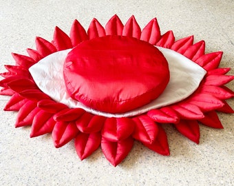 Eye Shape Lotus Floor Cushion | Meditation Pillow | Zafu | Spiritual Gift