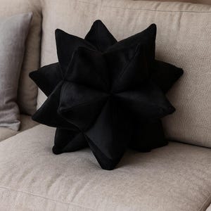 black pillow-star pillow-velvet pillow-designer pillow-accent pillow-rustic pillow-star pillow-nursery pillow-nursery decor-baby gift