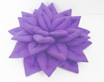 Lotus Flower Velvet Meditation Pillow | Zafu Yoga Cushion | Light Purple Yoga Props | Home Decor & Relaxation