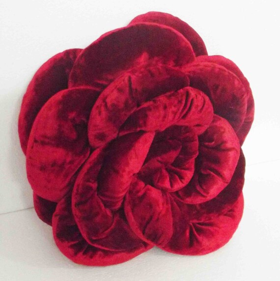 Red Pillow Beauty And The Beast Rose Gift Throw Pillow Be A Etsy
