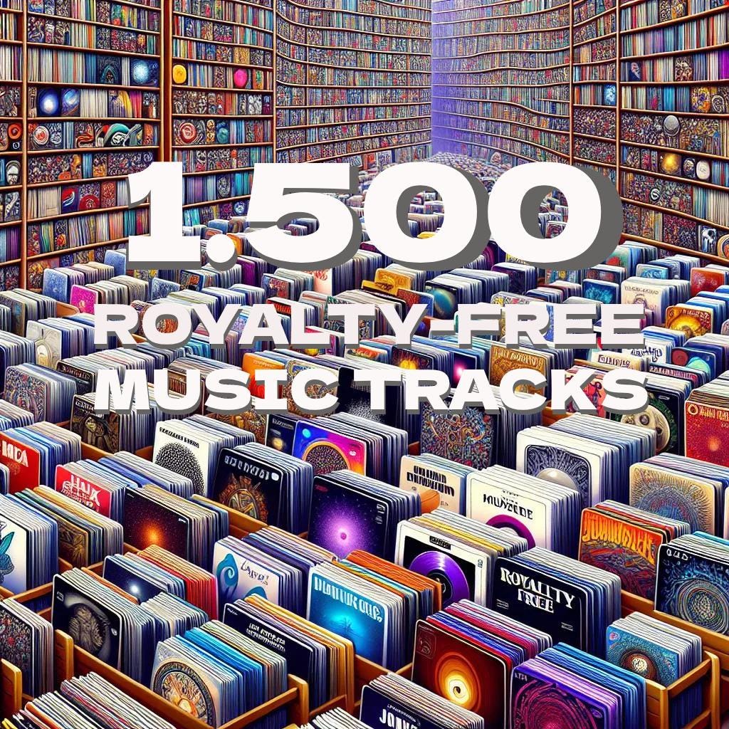 1.500 Royalty-Free Music tracks collection for creator