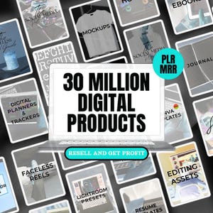 Digital Products Bundle: 30+ Million Items with PLR & MRR for Passive Income Success