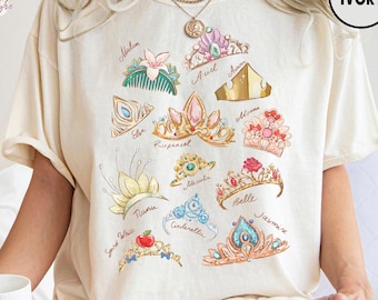 Crown Princess Disneyland Tee, Disneyland Girl Trip Shirt, WDW Disneyland Castle Princess Birthday Girl Shirt, Gif For Girl Tee