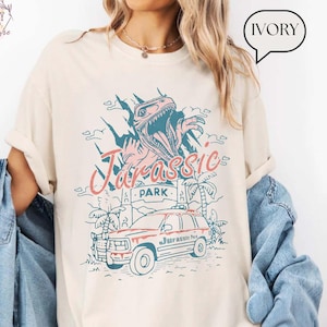 Jurassic Dino Shirt for Disney Trip, T-Rex Graphic Tee, Vintage Dinosaur Park Shirt, Family Vacation Outfit, Unisex Disney Matching Tee