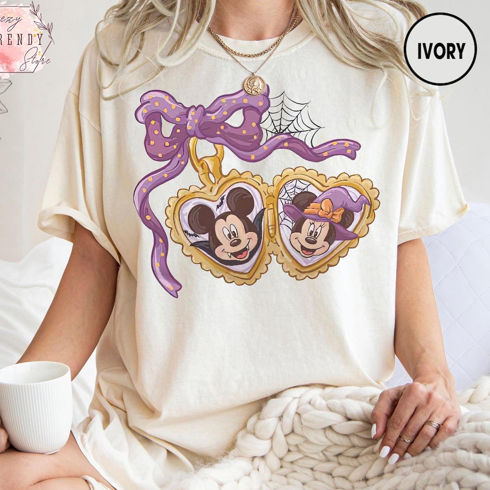 Disney Mickey And Minnie Halloween Coquette Shirt, Disney Halloween Trip Shirt, Halloween Shirt, Disneyland Halloween Tee, Halloween Party Bespoketshirt