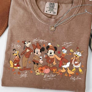 Disney Thanksgiving Shirt, Mickey And Friends Fall Sweatshirt, Autumn Coffee Lover Tee, Disney Family Fall Trip Shirt, Magic Kingdom tee