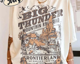 Disney Mickey and Friends Big Thunder Mountain Railroad Comfort Colors Shirt, The Wildest Ride In The Wilderness Tee, Disneyland Vacation
