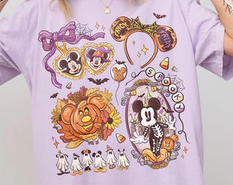 Disney Mickey Halloween Coquette Shirt, Disney Halloween Trip Shirt, Halloween Shirt, Disneyland Halloween Tee, Mickey and Friends Halloween