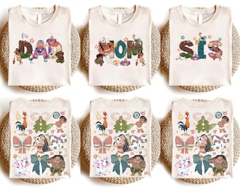 Disney Moana Mom Dad Shirt, Princess Moana Family Matching T-Shirt, Maui Sweatshirt, Hei Hei and Pua Mama Dada Tee, Family Trip Shirt