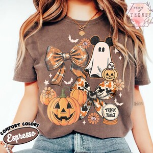 Chemise coquette Halloween Mickey Disney, chemise voyage Halloween Disney, chemise Halloween, t-shirt Halloween Disneyland, chemise Halloween Mickey Ghost