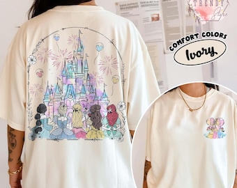 Custom Name Disney Princess Castle Shirt, Disneyland Castle Best Friends Gift, WDW Girls Trip Shirts, Disney World Vacation, Gift For Girls