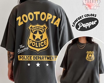 Zootopia 2-filmen polisavdelningströja, Judy Hopps Nick Wilde Gary De'Snake-tröja, Zootropolis-tröja, Disneyland-familjeresa 2025-tröja