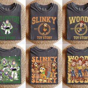 Disney Toy Story Characters Shirt, Pixar Toy Story Disney Shirt, Disneyland Trip Shirt, Toy Story Birthday Shirts, Woody Buzz Jessie Alien image 2