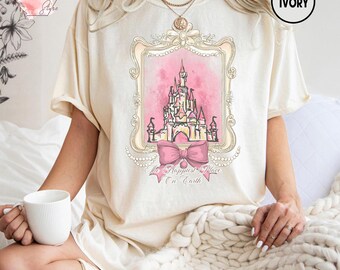 Camiseta del Castillo de Disney, Camiseta del Lugar Más Feliz del Mundo, Camiseta del Castillo Rosa, Top del Castillo de Princesa, Traje Bonito de Disneyland, Camiseta de Cuento de Hadas