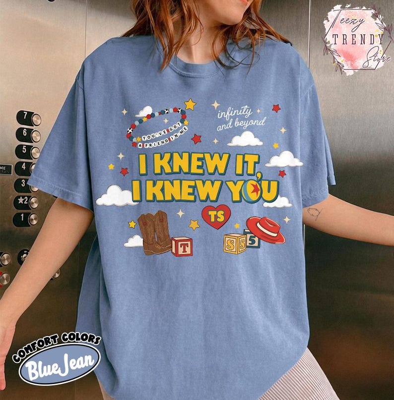 Camiseta vintage "Lo sabía, te conocía", camiseta retro con estampado de botas vaqueras, camiseta de amistad de Toy Story 5, regalo moderno para fans de la música western, camiseta TS13 Blue Jean