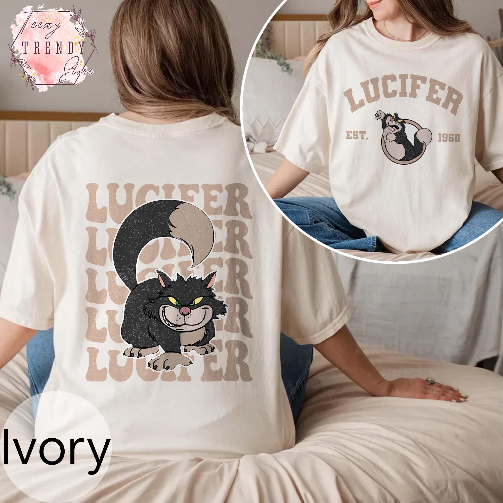 Vintage Lucifer Cat Shirt, Cinderella Villain T-Shirt, Retro Disney Cat Tee, Funny Evil Cat Shirt, Disney World Trip Outfit, Disney Fan Gift