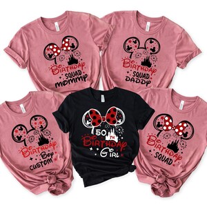 Disney Birthday Girl and Boy Shirt, Disney Birthday Family Shirt, Disney Trip 2025, Disney Birthday Squad Shirt, Disney Birthday Girl Shirts