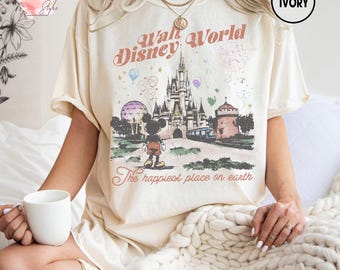Camiseta retro de Walt Disneyworld, camiseta de Mickey y sus amigos, viaje a Disney 2026, camiseta vintage de Disneyworld, camiseta familiar Disney 2026
